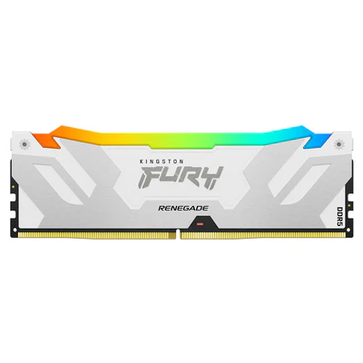 Kingston Fury Renegade Rgb 64Gb (32Gbx2) Ddr5 6000Mhz Desktop Ram Silver / White - KF560C32RWAK2-64