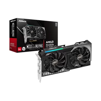 ASRock AMD Radeon RX 9060 XT Challenger OC 8GB GDDR6 Graphics Card (RX9060XT-CL-8GO)