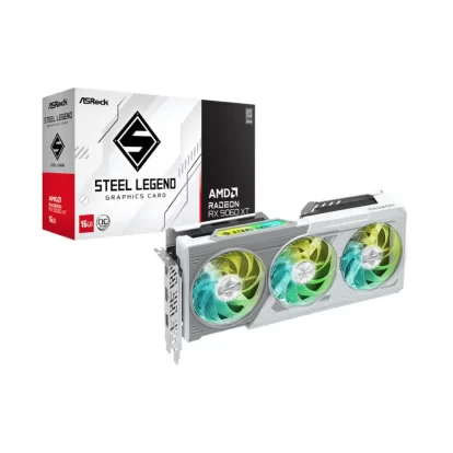 ASRock AMD Radeon RX 9060 XT Steel Legend OC 16GB GDDR6 Graphics Card (RX9060XT-SL-16GO)