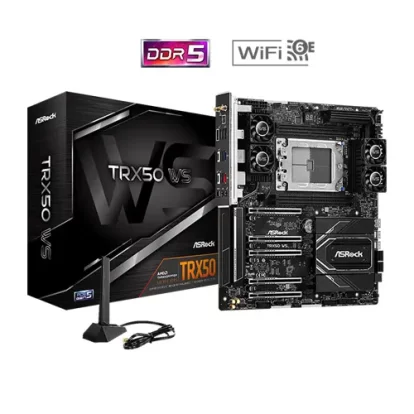 AsRock TRX50 WS Amd Ryzen 7000 Eatx DDR5 sTR5 Threadripper Motherboard