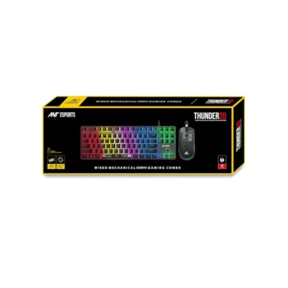 Ant Esports Thunder 20 Wired Mechanical Gaming Keyboard and Mouse Combo (Red Switch) - Black