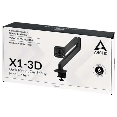 Arctic-x1-3d-gas-spring-monitor-arm-desk-mount-matt-black-7-n-1. Webp