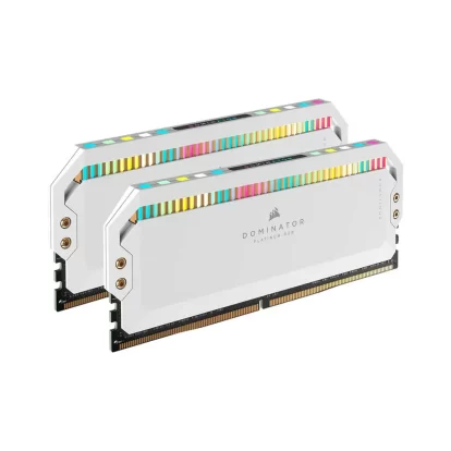 Corsair Dominator Platinum Rgb 32Gb (16Gbx2) Ddr5 Dram 6200Mhz Desktop Ram White (CMT32GX5M2X6200C36W)