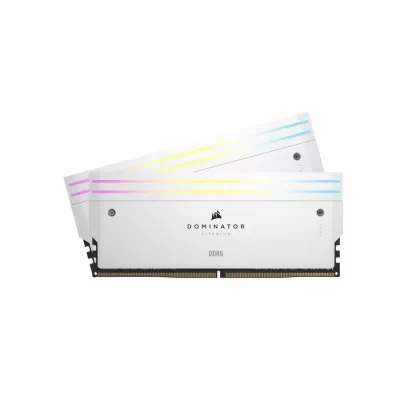 Corsair Dominator Titanium RGB 32Gb (16Gbx2) DDR5 6000Mhz Desktop RAM White (CMP32GX5M2B6000C30W)