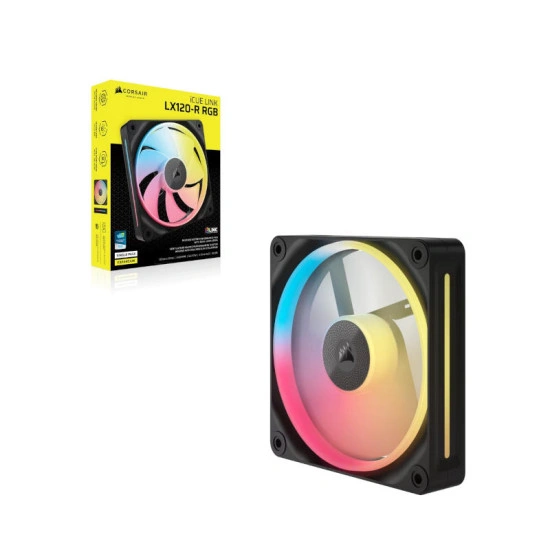 Corsairicuelinklx120-rrgb120mmpwmreversecabinetfanblack-n