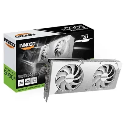 Inno3D RTX 5060 Ti Twin X2 OC White 8GB GDDR7 Graphics Card (N506T2-08D7X-193075W)