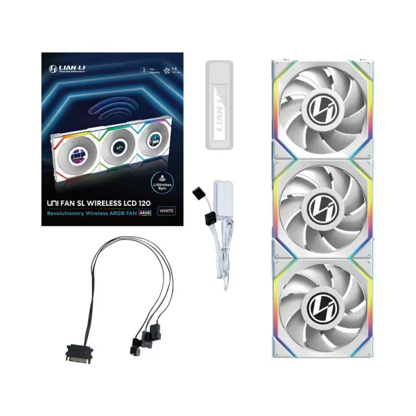 Lian-li-uni-fan-sl-wireless-lcd-3x120mm-fan-kit-white-2-n