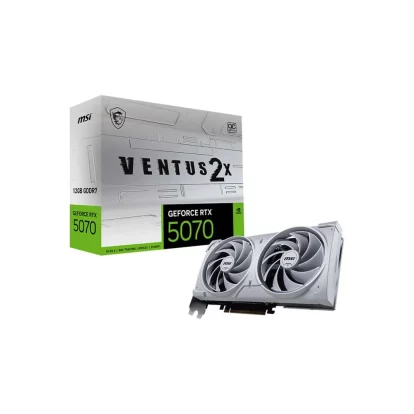 MSI RTX 5070 Ventus 2X OC White 12GB GDDR7 Graphics Card (G5070-12V2CW)