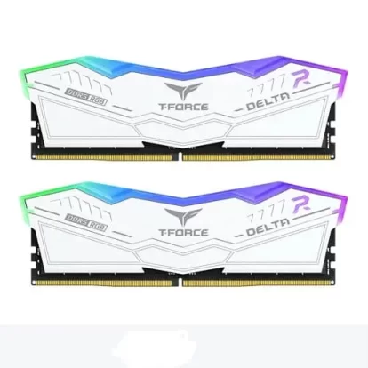 TeamGroup Delta RGB 32GB (16GBx2) DDR5 6000MHz Desktop RAM White (FF4D532G6000HC30DC01)