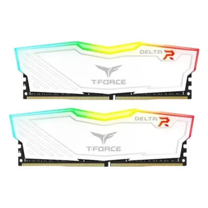 Teamgroup T-Force Delta RGB 16Gb (8Gbx2) White 3200MHz CL16 DDR4 Desktop RAM (TF4D416G3200HC16FDC01)