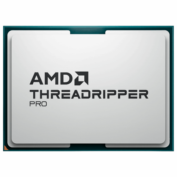 Front view of amd threadripper pro 9995wx 96-core processor, “retail packaging of amd 9995wx cpu (wof)”, “amd 9995wx workstation cpu installed in wrx90 motherboard”