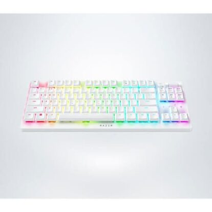 Razer DeathStalker V2 Pro Tenkeyless Wireless Gaming Keyboard Low Profile Linear Optical Red Switches (White) (RZ03-04373500-R3M1)
