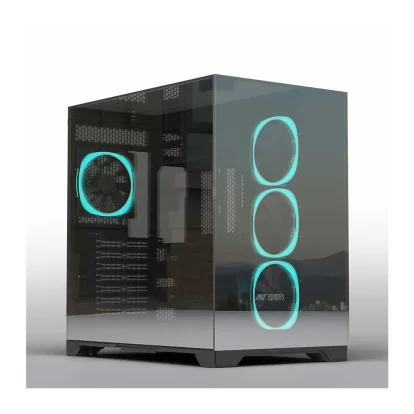 Ant Esports Crystal Mirror Mid Tower ATX Cabinet Black