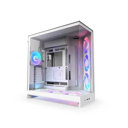 NZXT H9 Flow RGB+ ATX Mid Tower Cabinet White (CM-H92FW-P1)
