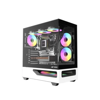 Ant Esports Crystal Spectra Mid Tower Gaming Cabinet Black (CRYSTAL-SPECTRA)
