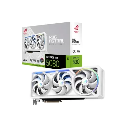 ASUS ROG Astral RTX 5080 16GB GDDR7 White OC Edition Graphics Card
