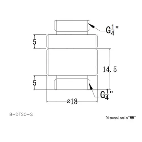 Bykski-145mm-rotary-extension-coupler-dual-male-white-2-1. Webp