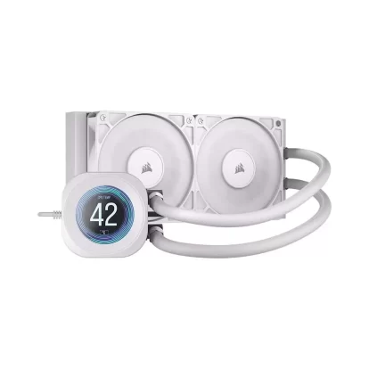 Corsair Nautilus 240 RS 240mm LCD CPU Liquid Cooler White (CW-9061032-WW)