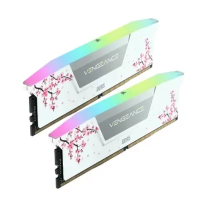 Corsair Vengeance RGB 32GB (16GBx2) DDR5 6000Mhz White Cherry Blossom Desktop RAM (CMH32GX5M2B6000Z30WCB)