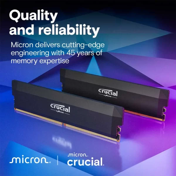 Crucial-pro-32gb-16gbx2-ddr5-6400mhz-cl38-udimm-oc-gaming-desktop-ram-black-6-1. Webp
