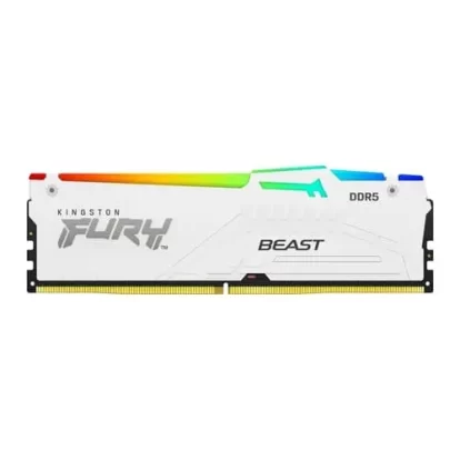 Kingston Fury Beast RGB 32GB DDR5 6000Mhz CL36 Desktop RAM White (KF560C36BWEA-32)