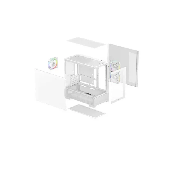 Deepcool cg380 3f micro atx mid tower cabinet white (r-cg380-whagm3-g)