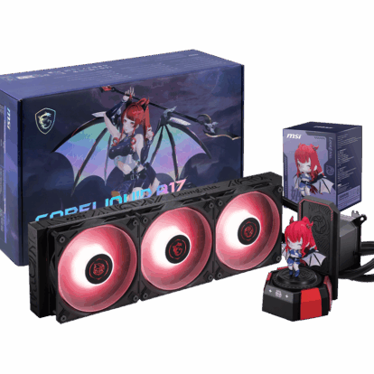 MSI MAG Coreliquid A17 MLG Edition 360mm ARGB CPU Liquid Cooler – 2.4” LCD Display | Triple Fan AIO