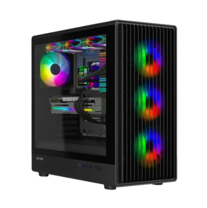 Ant Esports ZEN air 360 Mid Tower (M-ATX/M-ITX/ATX) Black Cabinet with 4x120mm ARGB Fans