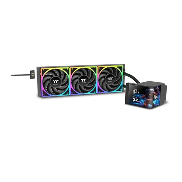 Thermaltake magcurve 360 ultra argb sync 360mm aio liquid cooler black (cl-w453-pl12sw-a)
