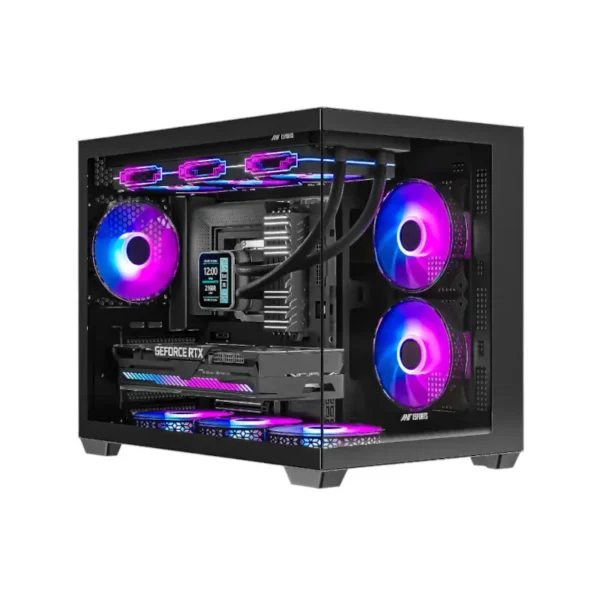 Ant esports crystal x6 mini mini-tower gaming cabinet black (crystal-x6-mini-black)