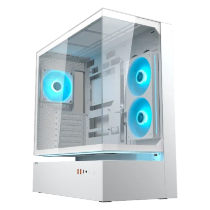 Cougar CFV235 Glass White Mid Tower Cabinet (CGR-2DA4W)