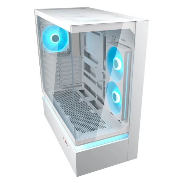 Cougar cfv235 glass white mid tower cabinet (cgr-2da4w)