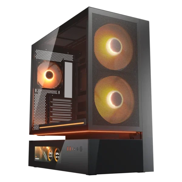 Cougar cfv235 mesh vision argb atx mid tower cabinet black (cgr-2da4b-mv)