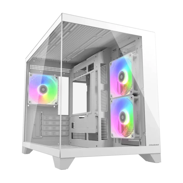 Cougar fv150 mini rgb white mini tower cabinet (cgr-2qa6w-rgb)