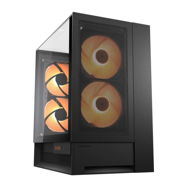 Cougar omnyx black mid tower cabinet (cgr-2wa3b-rgb)