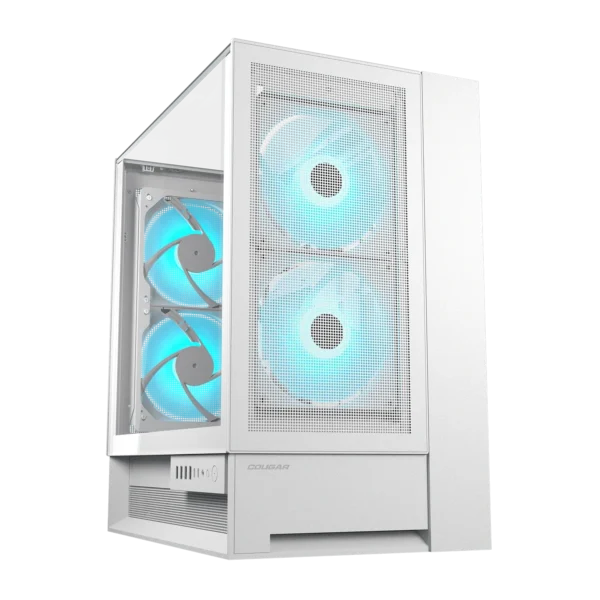 Cougar omnyx white mid tower cabinet (cgr-2wa3w-rgb)