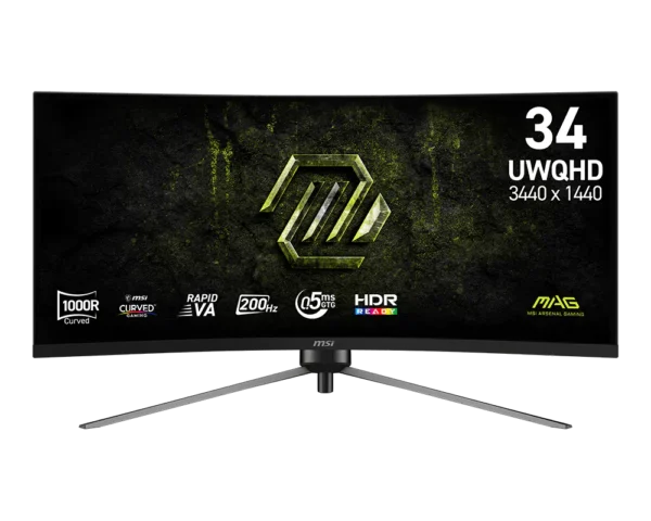 Msi mag 345cqrf e20 34 inch uwqhd 200hz curved gaming monitor