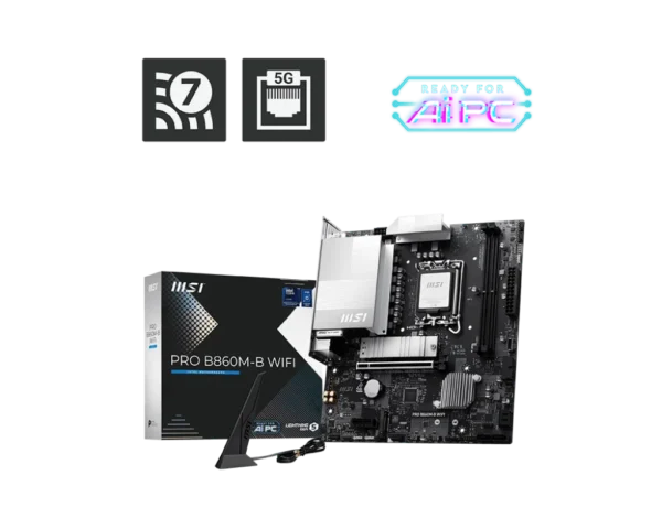 Msi pro b860m-b wifi m- atx ddr5 motherboard