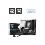 Msi pro b860m-p wifi 6e motherboard with antennas and box shown below; 6e and 2. 5g network logos above; ai pc-ready badge above.