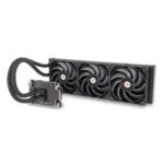 Triple-fan all-in-one liquid cpu cooler with a 360mm radiator and attached water block