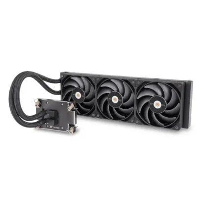 Triple-fan all-in-one liquid cpu cooler with a 360mm radiator and attached water block