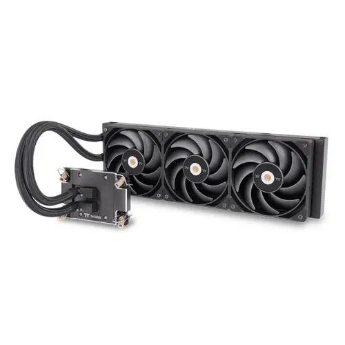 Thermaltake aw420 aio cpu liquid cooler Triple-fan all-in-one liquid cpu cooler with a 360mm radiator and attached water block