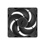 Arctic 120mm pc case fan with three curved blades and a square mounting frame.