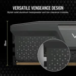 Close-up of a black aluminum heat spreader with a triangular pattern on a graphics card cooling shroud, with a 35mm height indicator.