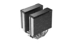Dual-tower cpu air cooler with dense aluminum fins and multiple heat pipes for desktop pc cooling