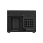 Black storage drive sled with an empty left slot and ventilated right panel, used in servers or storage enclosures.