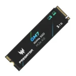 M. 2 nvme pcie 4. 0 ssd, 1tb capacity, black with blue/green accents and predator branding