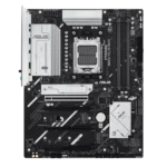 Asus prime b560-plus wifi motherboard with lga socket, dual ram slots, pcie x16, m. 2 slot, and silver heatsinks.
