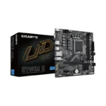 Box and black motherboard with pcie slots: a gigabyte b760m ultra durable motherboard boxed set