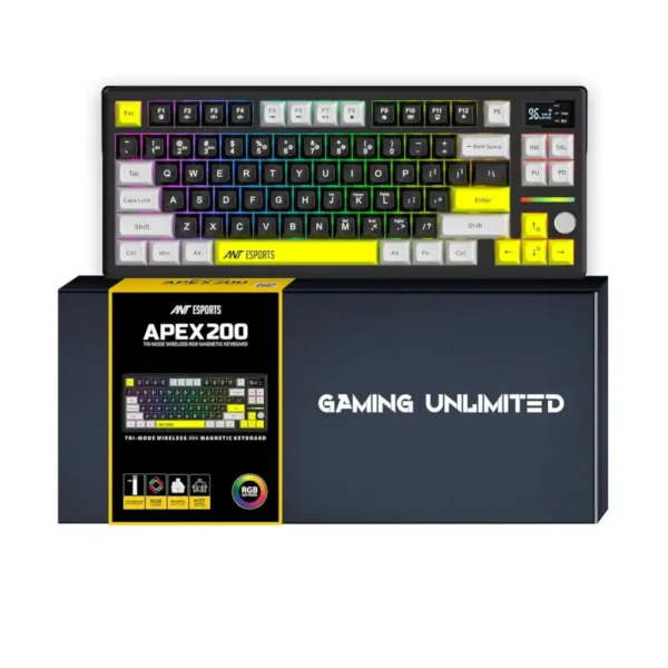 Ant esports apex 200 wireless argb keyboard black (apex-200-black)